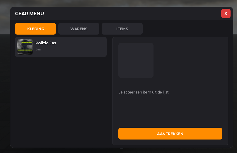 Gear Menu